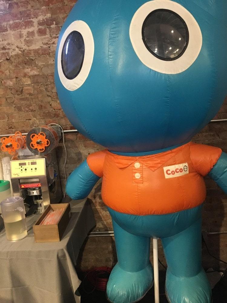 Bubble Tea Machine Alien Mascot