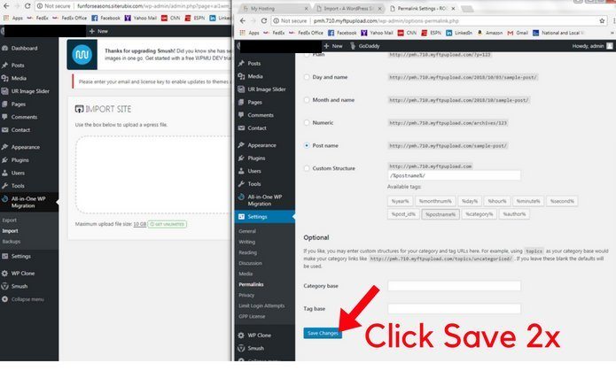 Click Save Changes 2x