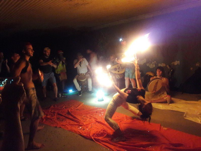 Female Limbo Fire dancer
