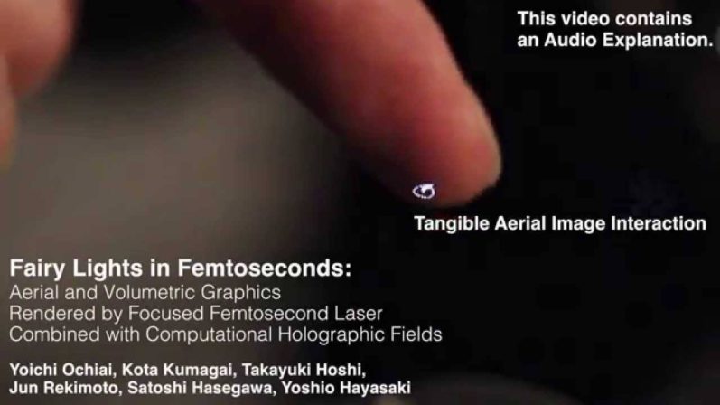 the future of Hologram Technology is Fairy Light focused femtosecond lasers